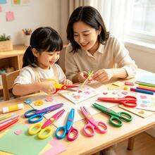 2/4/6pcs Lace Wavy Pattern Craft Scissors, Colorful Scissors Suitable For Office, Teenagers, Daily Cutting, Paper Craft, Multi-Functional Scissors, And Harmless To Hands, Round Tip Craft Shears - Multicolor - View 11