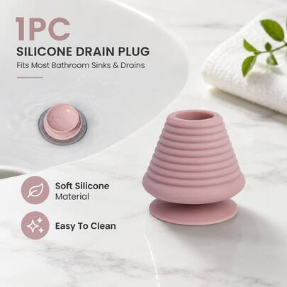 1pc Universal Silicone Bathtub Plug, Anti-Odor Drain Deodorizer Plug For Bathroom Sink, Washbasin, Mop Pool And Downpipe