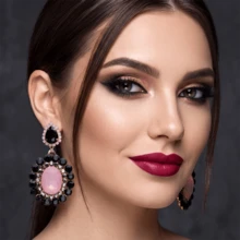 1pair Rhinestone Earrings,Elegant And Simple Dangling Women's Glass,English Water Drop Design,Water Droplet Suitable For Daily Wear And Parties - water droplets - View 2