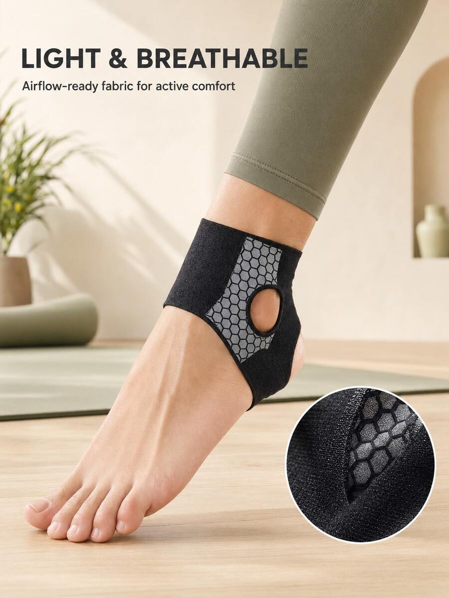 Ankle Yoga Support Brace | High Compression Fit, High Elasticity And Softness, Unisex, Ideal For Basketball, Running And Fitness Training - Perfect Choice For Sports Protective Gear - Multicolor - View 1