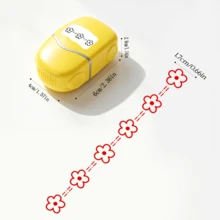 1pc 4-In-1 Multifunctional Roller Stamp For Journaling, Scrapbooking, Marking And Note-Taking - Self-Inking Roller Stamp With Heart, Flower And Star 3 Design Patterns To Choose From, Suitable For Note Partitioning, Journal Layout, Border Decoration, Easy To Operate, Creative, Reusable, Learning And Office Efficiency Tool, Back To School Season, Teacher Appreciation Season/ Must-Have Gift For Friends - Warm Yellow Automatic Ink Rolling Journal Stamp - View 2