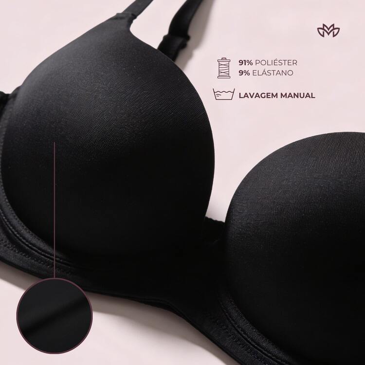Set Of 3 Reinforced Bras With Padded Cups For Support, Style And Comfort - Black, White And Beige - Multicolor - Añade 5