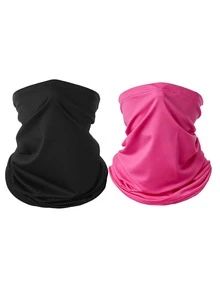 1pc Or 2pcs Unisex Solid Color Magic Neck Gaiter Multifunctional Cooling UV Protection Cycling Sun Protection Face Mask, Suitable For Outdoor Cycling, Fishing, Hiking, Running, Breathable - Multicolor - View 7