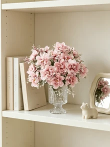 1/3 Buquê de Flores de Peônia Artificiais, Flores de Seda, Buquê de Peônia Falsa, Adequado para Decoração de Casa Estilo Fazenda, Centro de Mesa de Casamento Boêmio, Flores de Plástico Artificiais em Lote, Pode Ser Usado para Decoração de Vaso - Rosa Bebê - Visão 5
