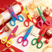 2/4/6pcs Lace Wavy Pattern Craft Scissors, Colorful Scissors Suitable For Office, Teenagers, Daily Cutting, Paper Craft, Multi-Functional Scissors, And Harmless To Hands, Round Tip Craft Shears - Multicolor - View 6