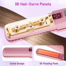 2-In-1 Hair Curler & Straightener, Wireless Mini Curling Iron, 7 Temperature Settings, Ceramic Travel Hair Styler, USB Rechargeable Hair Styling Tool, Suitable For Home, Travel And Hair Salon, Ideal Gift For Friends And Family On Holidays, Also Perfect As Valentine's Day Gift - A - View 5