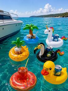 Inflatable Beverage Cup Holder, Floating Cup Holder For Pool, Beach And Summer Party - 12pcs-2 - View 4