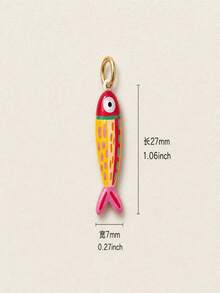 Dopamine Color Block Tropical Fish Series Pendant Accessories, Ocean Style Personalized Matching, DIY Handmade Jewelry Accessories - Multiple Styles - View 3