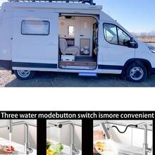1pc Multifunctional RV Kitchen & Bathroom Faucet Replacement, 3-Way Switching Mode, Includes Water-Saving Aerator, Pressurized Extension Sprayer Nozzle, Polished Surface, Direct Drinking Water Contact, RV Kitchen Accessory | Modern Kitchen Faucet With High Arc Spout, Faucet Adapter, 3-In-1 360° Swivel Waterfall Bathroom Sink Faucet Kitchen Items Kitchen Accessories Kitchen Tools - Multicolor - View 5