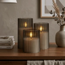 3pcs Remote Control Flameless LED Pillar Candles, Decorative Realistic Candles With Simulated Flickering Light, Smokeless, Suitable For Holiday Home Decor - LED Pillar Candles - View 8