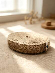 1 Roll Natural Linen Fabric With Linen Ribbon, Suitable For Gift Wrapping, Wedding Events, Parties, Home Bow Handmade Decoration - Flat Linen - View 3
