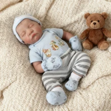 Reborn Baby Dolls 19 Inch Realistic Doll Newborn Baby Doll Reborn Vinyl Dolls Bebe Toy For Kids Age 3+ - 彩色 - 查看 7