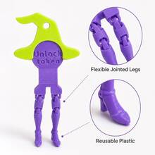 1pc Compact And Cute Cartoon Portable And Durable Plastic Shopping Cart Lock, Supermarket Shopping Cart Unlocking Tool, Suitable For Grocery Carts - A - View 7
