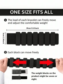Adjustable Wrist And Ankle Weights (Unisex), Fitness Weight Set, Suitable For Sports, Yoga, Walking, Running, Dancing, Pilates, Aerobics, Home Fitness Wearable Wristbands. Weighted Bracelets - Adjustable Ankle And Wrist Weights, Suitable For Men And Women - Multicolor - View 11