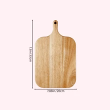 1pc Solid Oak Wood Cutting Board, Wooden Board, Kitchen Decor, Kitchen Utensils, Easy To Clean Rolling Pin, Suitable For Kitchen Countertop, Meat, Fruit, Vegetable, Bread And Baking Supplies Cutting Board, Also Can Be Used As Serving Tray, Add Home Happiness, Great Gift, Housewarming Gift, Birthday Gift, Kitchen Masterpiece - View 10