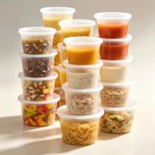 FookmeKag [48pcs] Food Storage Containers-16oz,24oz,32oz,Clear Plastic Containers (With Lids), For Storing Salads, Soups, Etc.|Stackable| Leak-Proof,Microwave/Dishwasher  Perfect For Halloween/Christmas Parties, Camping Trips, Back-To-School Parties, Etc. - 規格 - 查看 6