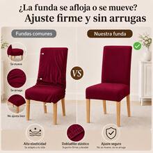 AMOROSA Chair Covers - Burgundy - View 4