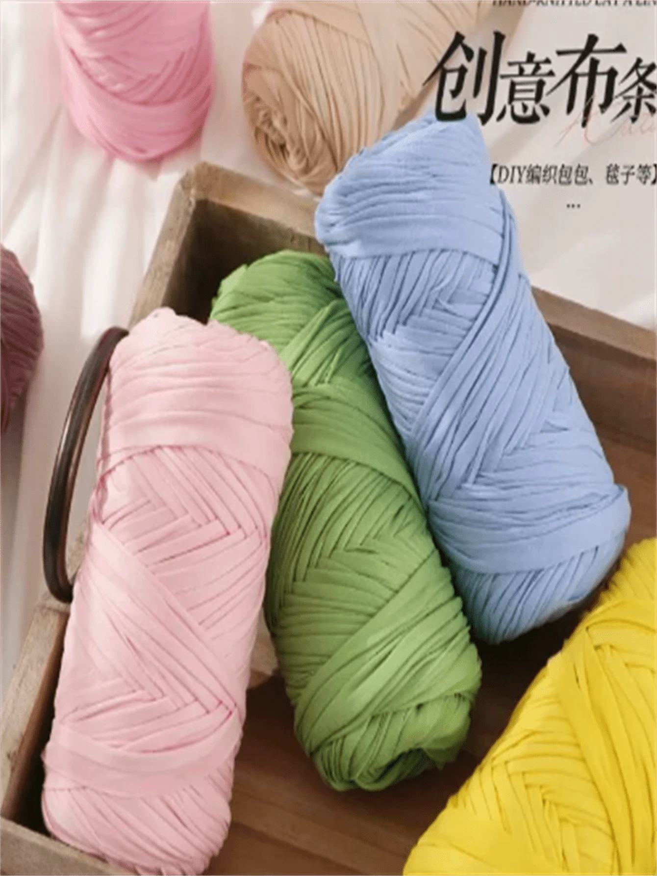 Rollo de hilo de 200g, para bolsas DIY hechas a mano, hilo multicolor - Naranja 1 - Ver 1