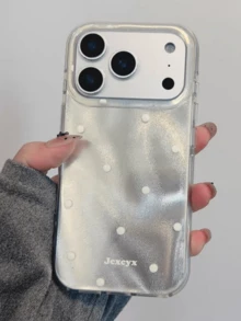 Casing Ponsel Minimalis Lucu Motif Aurora Laser Polka Dot Kompatibel dengan iPhone 17 Pro Max 17 Pro 13 14 15 16 Pro Max Plus 17 16 15 13 Fashion Tahan Guncangan Glitter Asimetris Efek Gelombang Air Mengkilap - Kuning muda - View 6