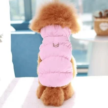 1pc Pet Warm Thickened Winter Clothes, 3-Layer Fabric, Easy-To-Clean Fabric, Hand Washable And Machine Washable, With A Leash Ring For Safer And More Convenient Outings, Multiple Sizes And Coluors Available. - Pink - View 2