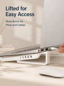 A Practical, Portable Laptop Stand Featuring An Ergonomic Viewing Angle And Cut-Out Ventilation Holes That Significantly Improve Airflow Beneath The Laptop To Rapidly Dissipate Excess Heat; Easily Portable For Use In Any Setting. - Multicolor - View 6