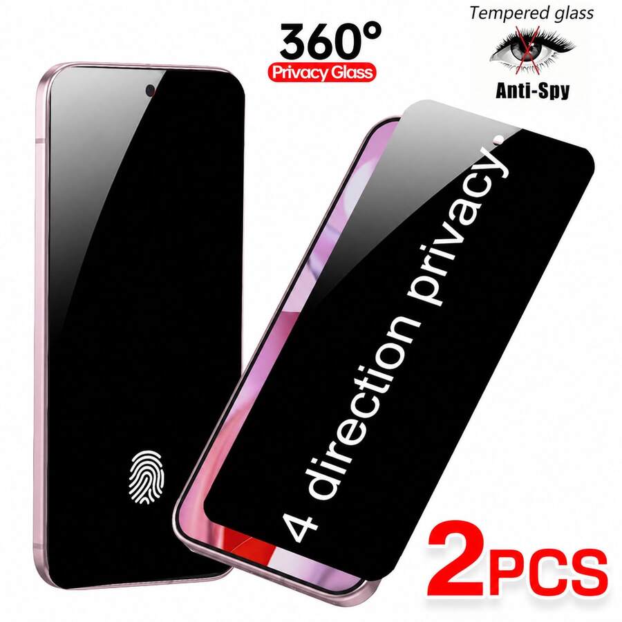XINHONGYU 2片裝 360°全覆蓋隱私鋼化玻璃螢幕保護貼,4層防護,5倍強化玻璃,防偷窺、防摔、防刮、防指紋,無氣泡易安裝,相容手機殼,適用於 iPhone DUO 18Pro/18Pro Max/17 Pro Max/17 Pro/17 Air/17/16E/16 Pro Max/16 Pro/16 Plus/16/15 Pro Max/14 Pro Max/13/12/11/XS Max/XR - 2個 - 查看 1