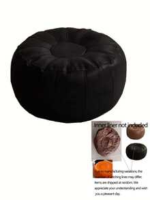 Faux Leather Storage Bean Bag Cover With Storage Function, Provides A Convenient Space To Store Old Clothes And Household Items. Note: This Listing Includes Only The Fabric Cover, Without Any Internal Filling. - Multicolor - View 10