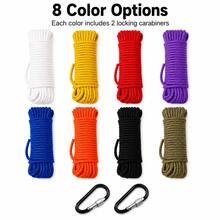 Tali Paracord 4mm, Tali Panjat Tebing dan Penarik Parasut Multifungsi untuk Aktivitas Luar Ruangan, Perlengkapan Evakuasi dan Bertahan Hidup, Paracord Kepang Tangan - tali panjat + gesper - View 9