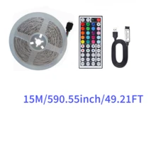 Lampu Strip LED RGB 44 Tombol dengan Remote Kontrol USB, Dapat Diredupkan dan Mengubah Warna dengan Warna Kustom DIY, Pita LED Perekat untuk Dekorasi Rumah, Lampu Latar TV, Pencahayaan Ambient Kamar Tidur & Ruang Tamu - Strip LED 44k-3535 - View 13