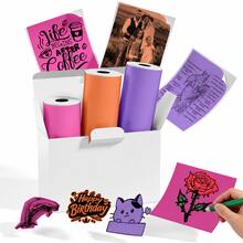 53mm Mini Thermal Printer Stickers Paper, Multicolor Mini Printer Sticker Paper, Photo Printer Labels Paper, Compatible M02/T02, Instant Camera, To-Do Lists, Notes, Black, Photo - View 2