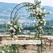 1 Black Metal Garden Arch, Rose Vine Frame+Outdoor Pavilion+Wedding Background Frame In One, Bold Structure, Strong Load-Bearing Capacity, Suitable For Balcony, Lawn, Garden Parties - Arch Support - View 7