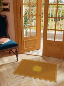 1pc Nordic Modern Minimalist Royal Style Gold Sun Pattern - Soft Faux Cashmere Area Rug, Bathroom, Kitchen, Entryway, Hallway, Bedside, Living Room, Bedroom, All-Season Machine Washable Large Size Mat, Aesthetic Home Decor - Multicolor - View 7
