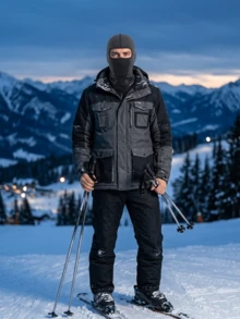 1/2 buah Balaclava Musim Dingin Berlapisan Bulu Domba, Masker Wajah Penuh Hangat Tahan Angin, Penutup Pelindung Kepala & Leher Elastis Bernapas untuk Ski Snowboard Cuaca Dingin, Syal Dalam Helm untuk Berkendara Motor dan Lari - MultiWarna - View 8