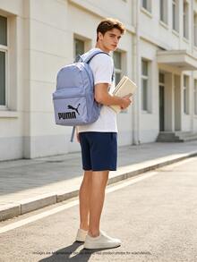 Unisex Outdoor Lightweight Backpack PUMA-PHASE-Backpack Student School Bag Laptop Commuter Bag 091164-31 - Grey - View 4