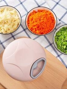 1pc (900ml/500ml) Manual Meat Grinder, Garlic Press, Rotary Garlic Chopper, Suitable For Vegetables, Ginger, Fruits, Nuts, Spices, Professional Onion, Carrot And Garlic Slicer, Kitchen Gadget, Household Item, Cooking Utensil, Meat Crusher - Efficient Kitchen Helper, No Electricity Required, Suitable For Home Gift, Vegetable Onion Cutter, Kitchen Cooking Accessory - Multiple Styles and Colors - View 4