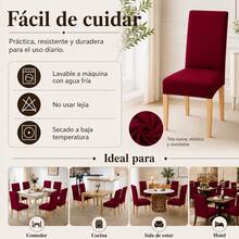 AMOROSA Chair Covers - Burgundy - View 7
