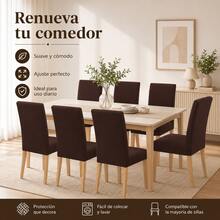 AMOROSA Chair Covers - Coffee Brown - View 6