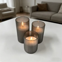 3pcs Remote Control Flameless LED Pillar Candles, Decorative Realistic Candles With Simulated Flickering Light, Smokeless, Suitable For Holiday Home Decor - LED Pillar Candles - View 4