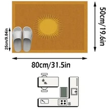 1pc Nordic Modern Minimalist Royal Style Gold Sun Pattern - Soft Faux Cashmere Area Rug, Bathroom, Kitchen, Entryway, Hallway, Bedside, Living Room, Bedroom, All-Season Machine Washable Large Size Mat, Aesthetic Home Decor - Multicolor - View 14