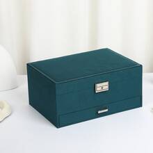 Women's Elegant Lockable Jewelry Box, Multi-Compartment Storage For Rings, Earrings And Necklaces - Multicolor - View 12