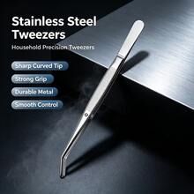 小型手持不鏽鋼手工鑷子 精準對位尖端 適合業餘手工藝裝飾鑲嵌作業 夾取小零件與拔除細微面部毛髮 - 3PCS - 查看 9