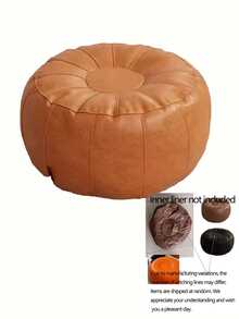 Faux Leather Storage Bean Bag Cover With Storage Function, Provides A Convenient Space To Store Old Clothes And Household Items. Note: This Listing Includes Only The Fabric Cover, Without Any Internal Filling. - Multicolor - View 13