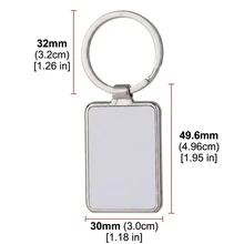 Personalized Square Metal Keychain Custom Photo Insert Keyring Anniversary Birthday Gift For Her Him Couple Best Friend Pet Memorial - Multicolor - View 8