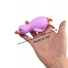 1pc Glitter Crystal Series S-Quishy Toy, Goose/Duck, Penguin And Various Cute Animal Shapes, Super Soft Sticky Touch Slow Rebound Squeeze Toy, Crunchy Squishy - Multicolor - View 14