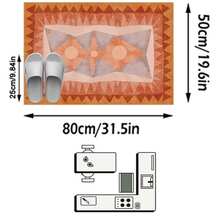 1pc Nordic Modern Minimalist Abstract Rhombus Geometric Creative Soft Faux Cashmere Area Rug, Bathroom, Kitchen, Entryway, Hallway, Bedside, Living Room, Bedroom, All Season Machine Washable Floor Mat, Home Decor - Multicolor - View 17