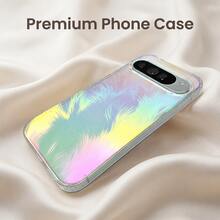 Feather Gradient Transparent Protective Case Compatible With Google Pixel 11Pro XL 11/11Pro/10/9 Pro XL/10/9 Pro/9A/10A Colorful Shockproof Phone Case - K7 - View 5