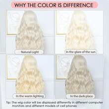 Blonde Lace Front Wig, Synthetic 13x4 Lace Front Wig Body Wave, Blonde Lace Frontal Wig For Women Glueless Daily Use 26 Inch - Multicolor - View 9
