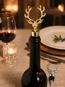 8pcs Deer Head Wine Bottle Stopper Gold Silver Sealer Tabletop Bar Decor - Multicolor - View 4