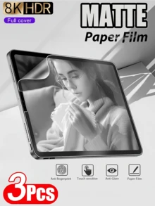 3片裝啞光防指紋防眩光感壓紙感螢幕保護貼，適用於 Galaxy Tab S10+ S10 FE A11+ 12.4 吋 / iPad Air Pro / 12代機型 / 小米 / 華為 MatePad / Honor，觸控辦公繪圖紙感軟膜，非玻璃 - 3件 - 查看 32
