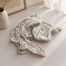 Newborn Photography Props Lace Pattern Fabric, Vintage Floral Embroidered Lace Swaddle For Baby Boys And Girls, Baby Photo Blanket, Bohemian Style Background Cloth, Photography Studio Props, Baby Shower Gift - Multicolor - View 9